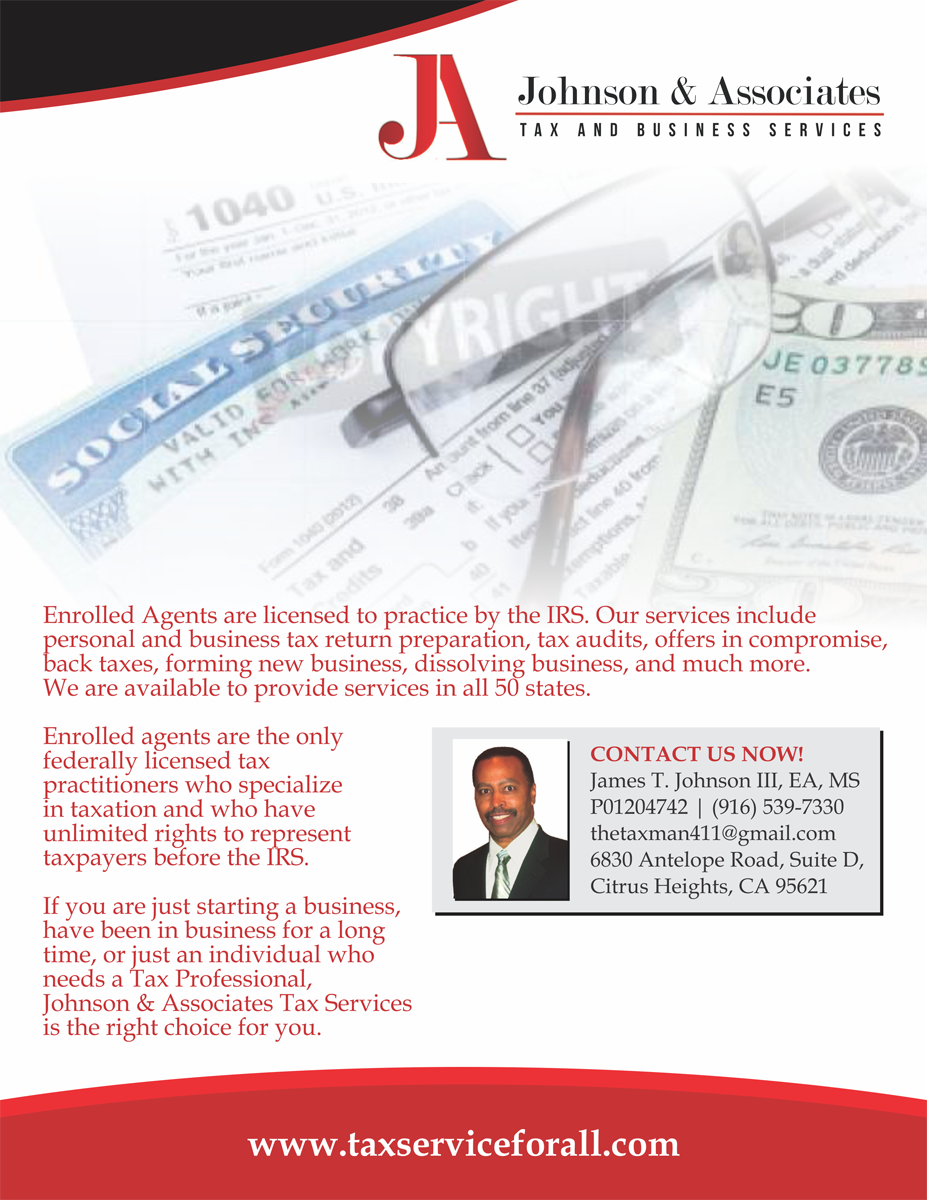 Advertisement Design by barinix for Johnson & Associates Tax Services | Design #3806683