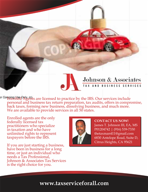 Advertisement Design by barinix for Johnson & Associates Tax Services | Design: #3806688