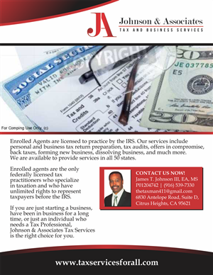 Advertisement Design by barinix for Johnson & Associates Tax Services | Design: #3807186