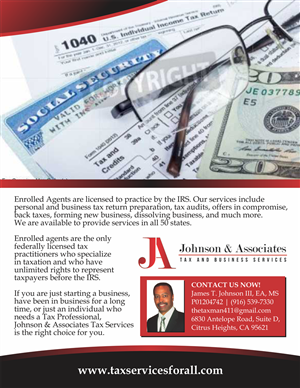 Advertisement Design by barinix for Johnson & Associates Tax Services | Design: #3807252
