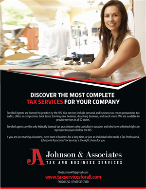 Advertisement Design by JCR for Johnson & Associates Tax Services | Design: #3779721