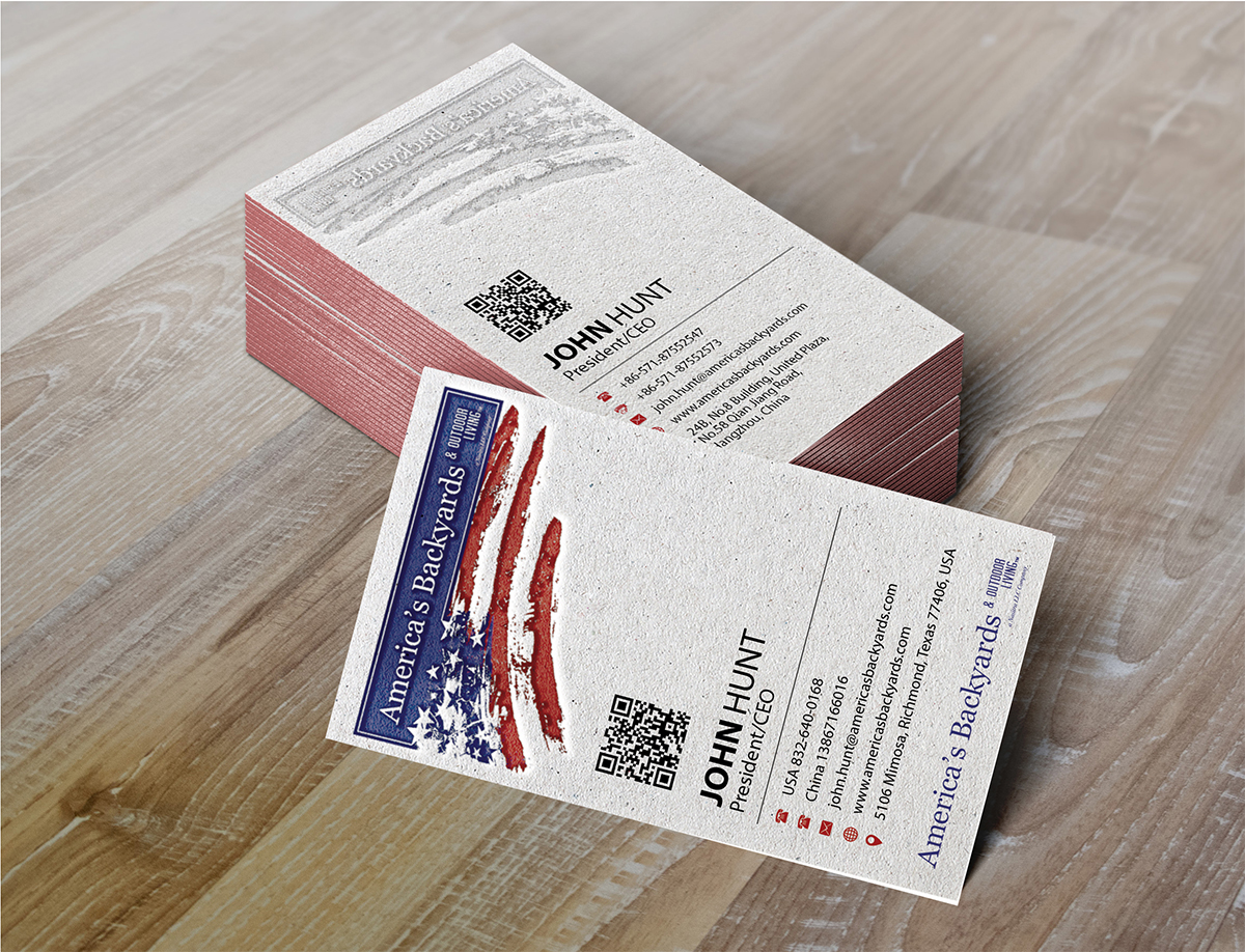 Business Card Design by BASSA for America's Backyards & Outdoor Living | Design #3852218