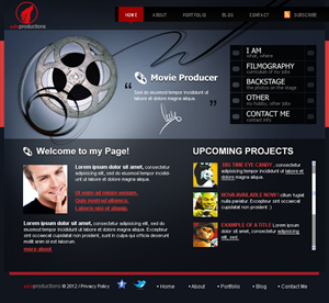 Web Design by Desire Design Solutions for Adie Productions | Design: #1003540