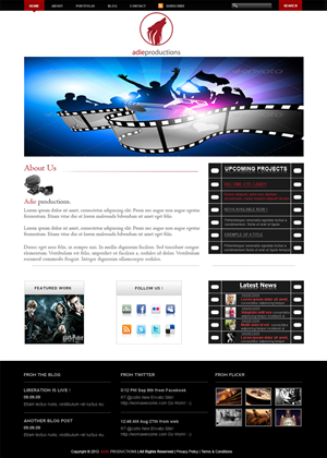 Web Design by Desire Design Solutions for Adie Productions | Design: #1003561