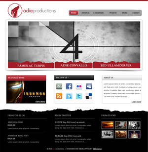 Web Design by Desire Design Solutions for Adie Productions | Design: #1003564