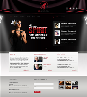 Web Design by Desire Design Solutions for Adie Productions | Design: #990570