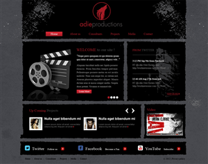 Web Design by Desire Design Solutions for Adie Productions | Design: #990763