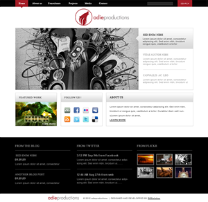 Web Design by Desire Design Solutions for Adie Productions | Design #990888