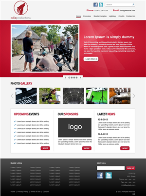 Web Design by pb for Adie Productions | Design: #1000957