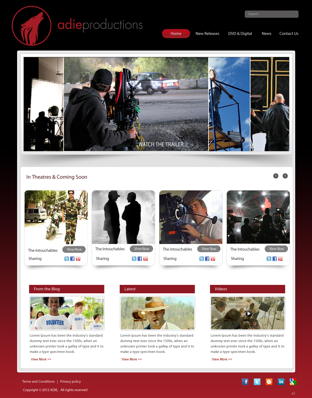 Diseño Web por pb para Adie Productions | Diseño #999923