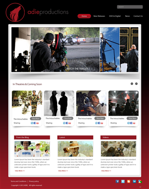 Web Design by pb for Adie Productions | Design: #999923