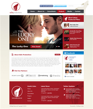 Web Design by the-lion-king for Adie Productions | Design: #999494