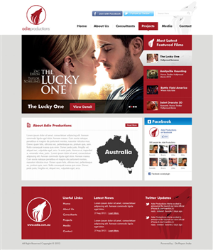 Web Design by the-lion-king for Adie Productions | Design: #999496