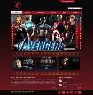Web Design by Sbss for Adie Productions | Design: #1000101