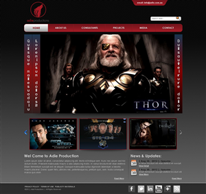 Web Design by Sbss for Adie Productions | Design: #1000111