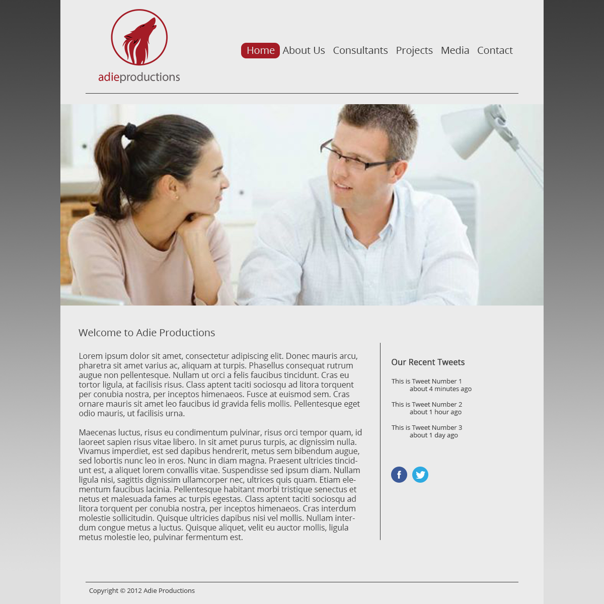 Web Design by Joel Krause for Adie Productions | Design #989473