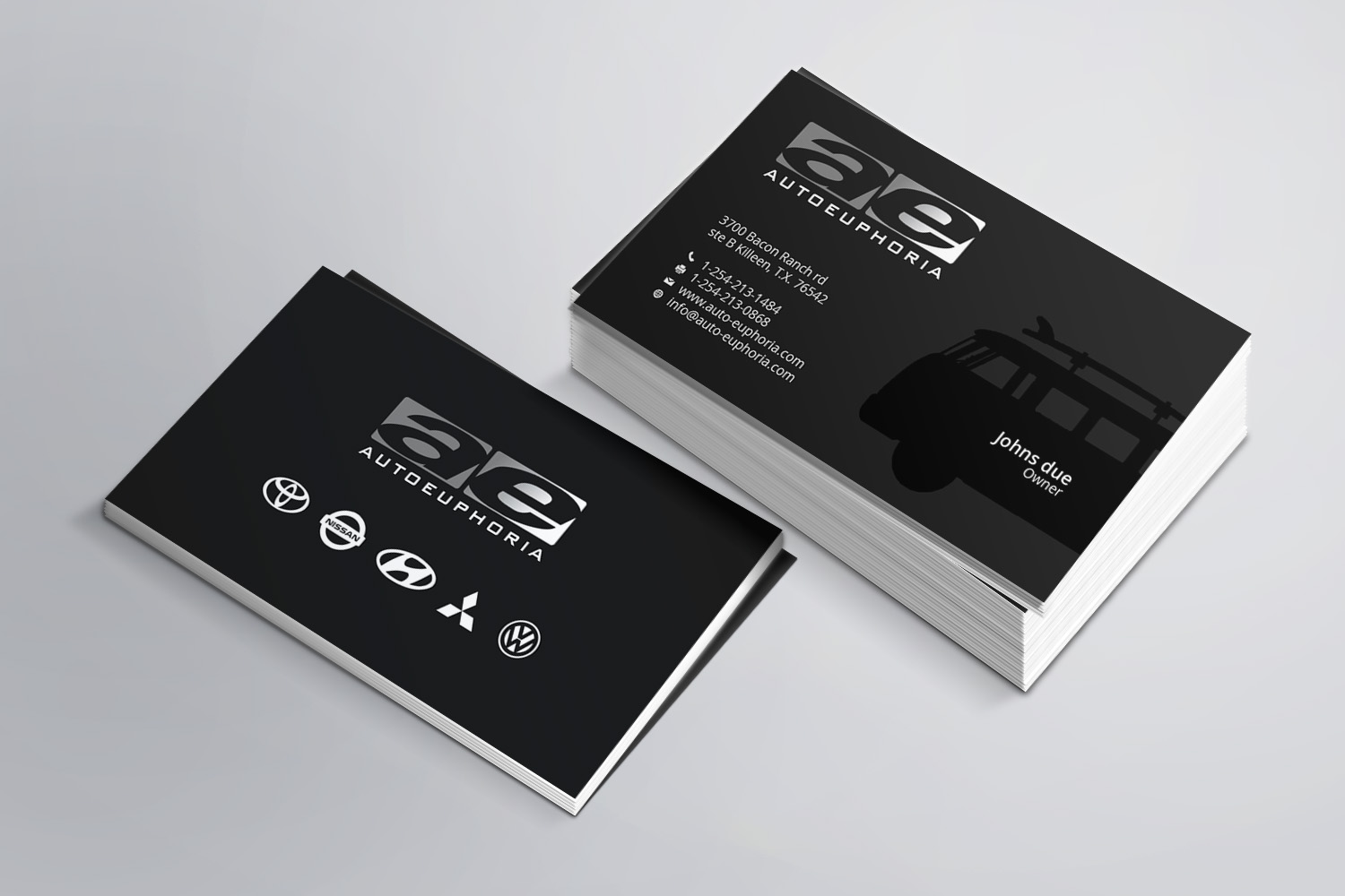 Visitenkarten-Design von AZ für Euphoria Auto Works LLC | Design #3763970
