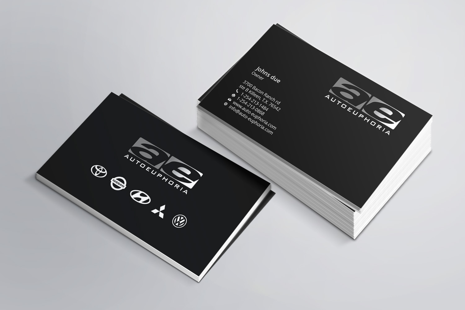 Business Card Design by AZ for Euphoria Auto Works LLC | Design #3763972