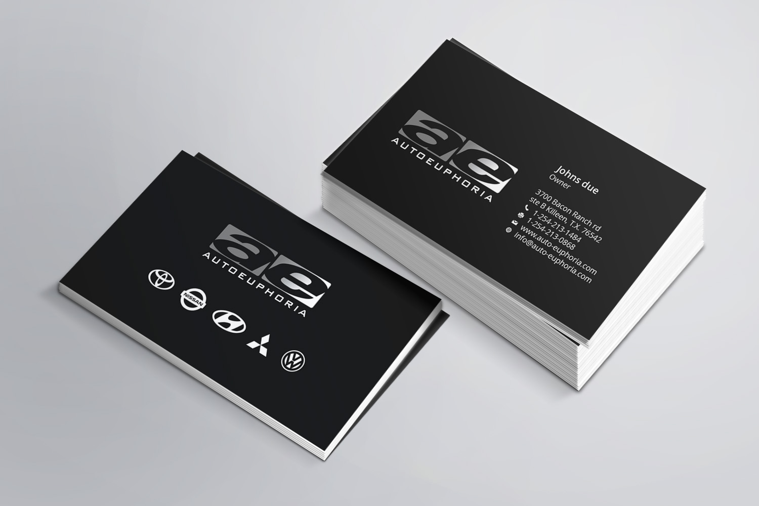 Business Card Design by AZ for Euphoria Auto Works LLC | Design #3763974
