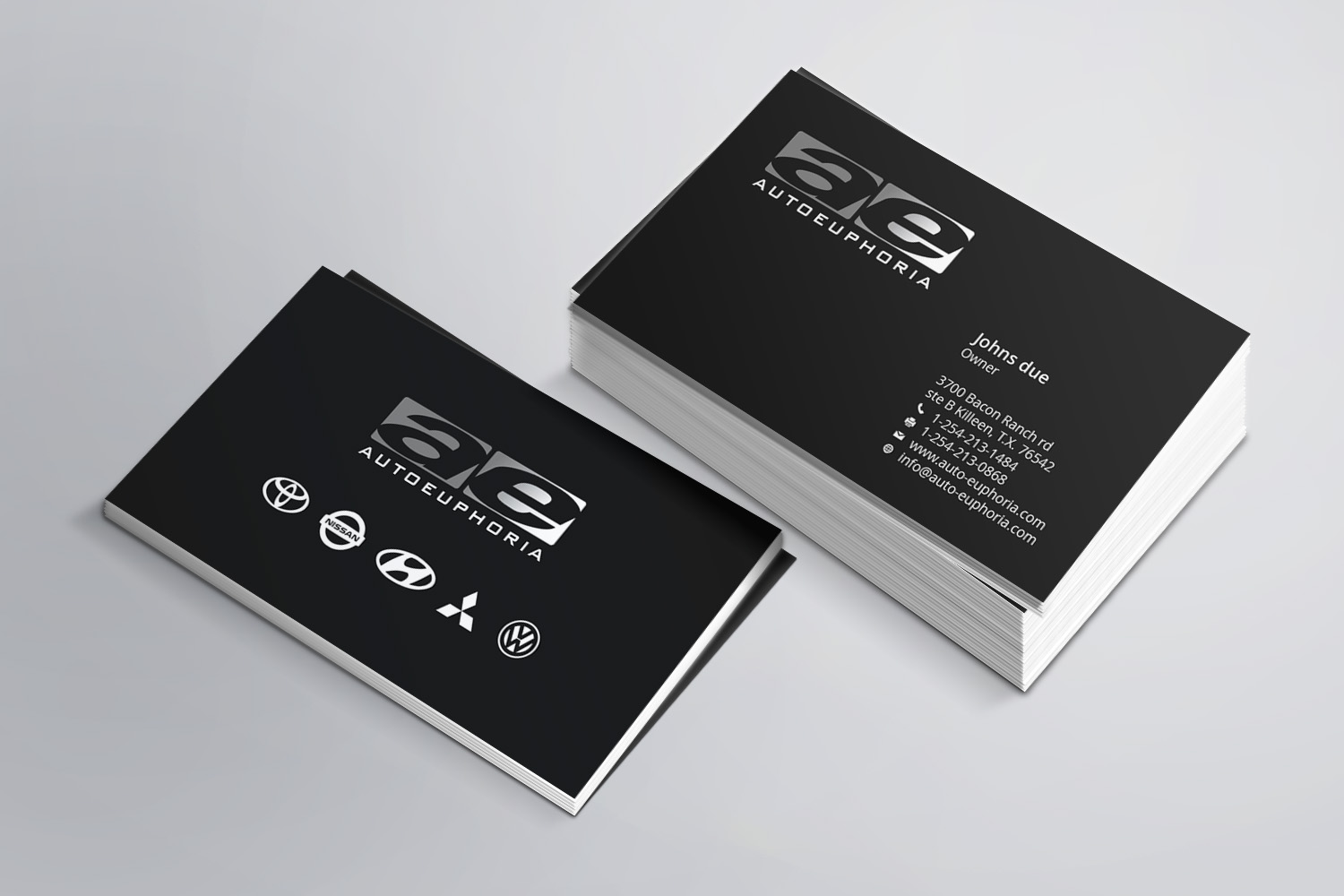 Design de Carte de Visite par AZ pour Euphoria Auto Works LLC | Design #3763976