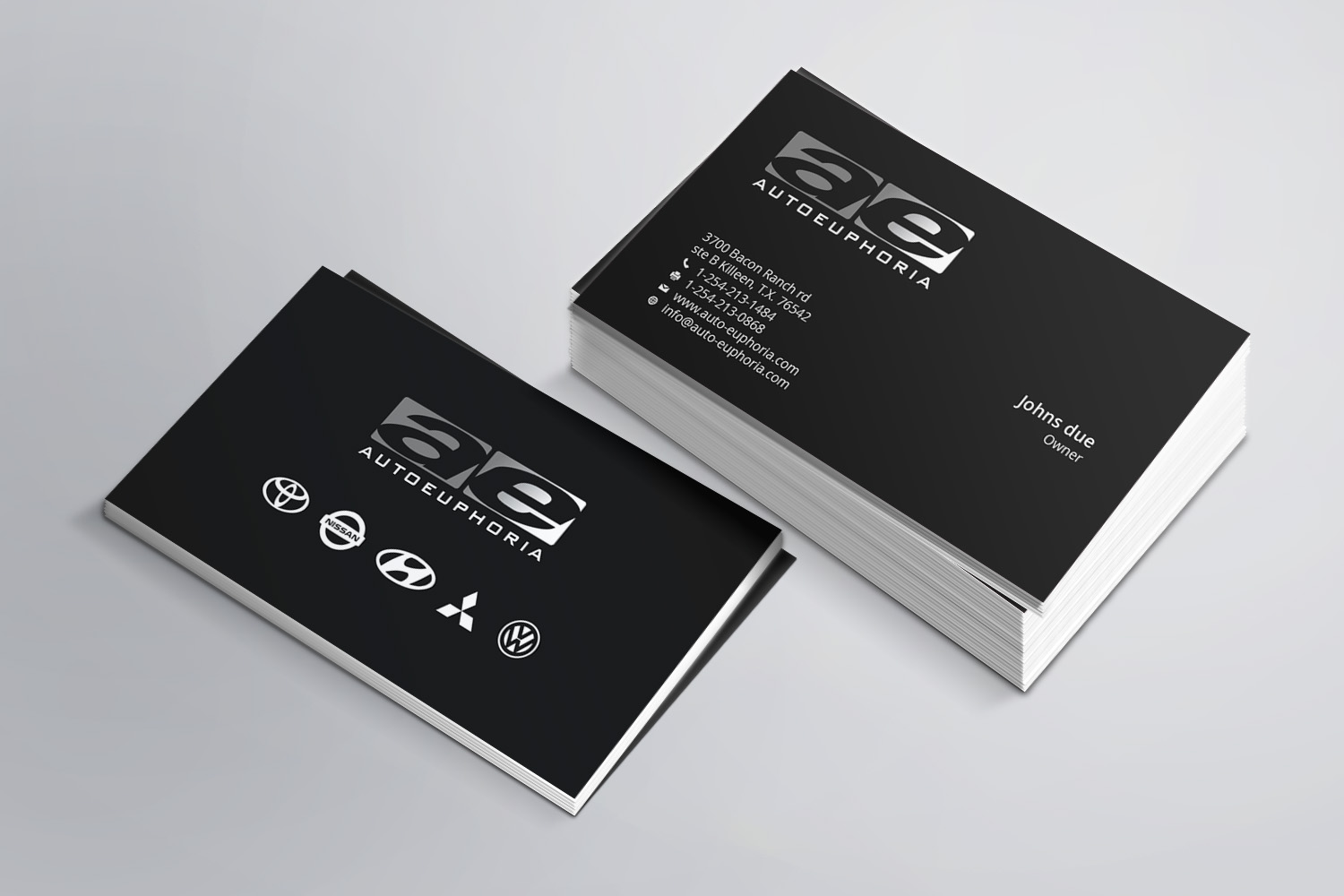 Business Card Design by AZ for Euphoria Auto Works LLC | Design #3763979