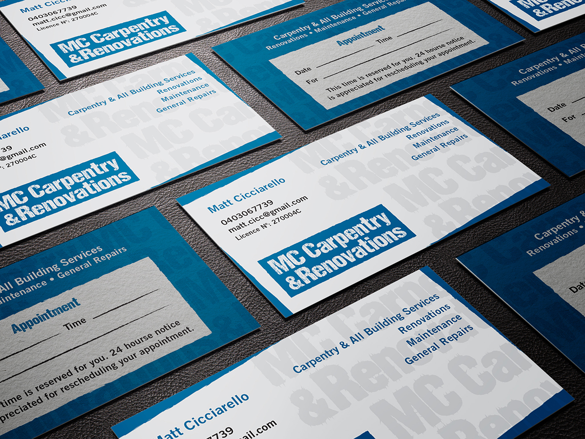 Business Card Design by pecas for MC Carpentry & Renovations | Design #3783109