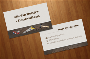 Business Card Design by katerina.topuzovska for MC Carpentry & Renovations | Design: #3757973