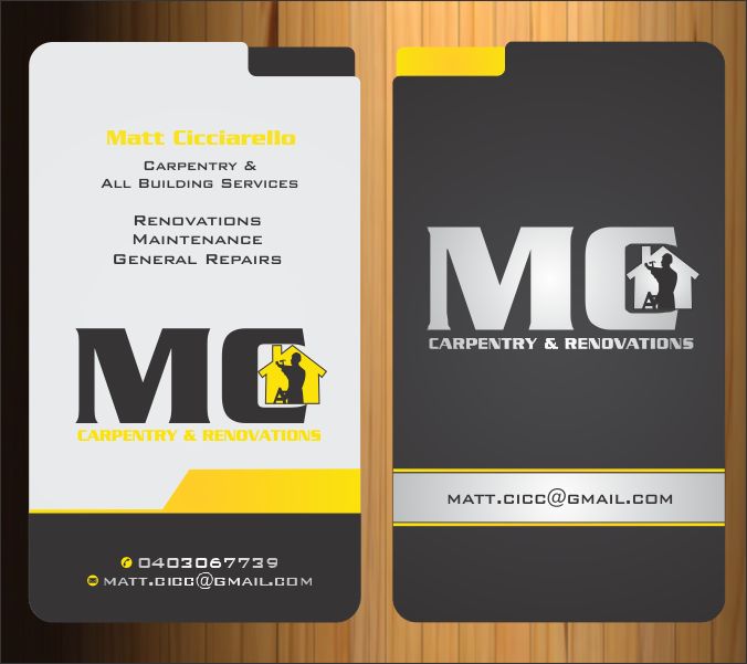 Business Card Design by Imagination for MC Carpentry & Renovations | Design #3761972