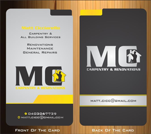 Business Card Design by Imagination for MC Carpentry & Renovations | Design #3766904
