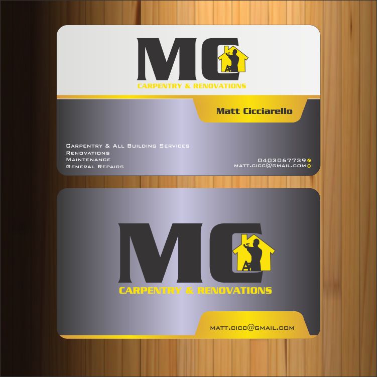 Business Card Design by Imagination for MC Carpentry & Renovations | Design #3767051