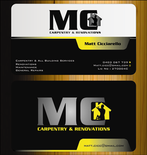 Business Card Design by Imagination for MC Carpentry & Renovations | Design: #3774162