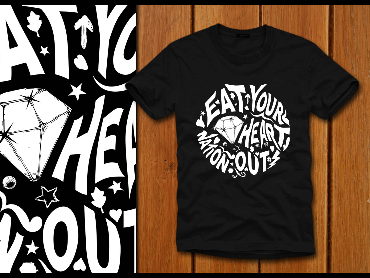 T-shirt Design by denuj for Eat Your Heart Out LLC | Design #1000882