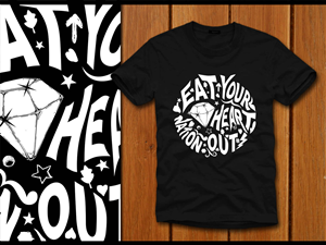 Diseño de Camiseta por denuj para Eat Your Heart Out LLC | Diseño #1000882