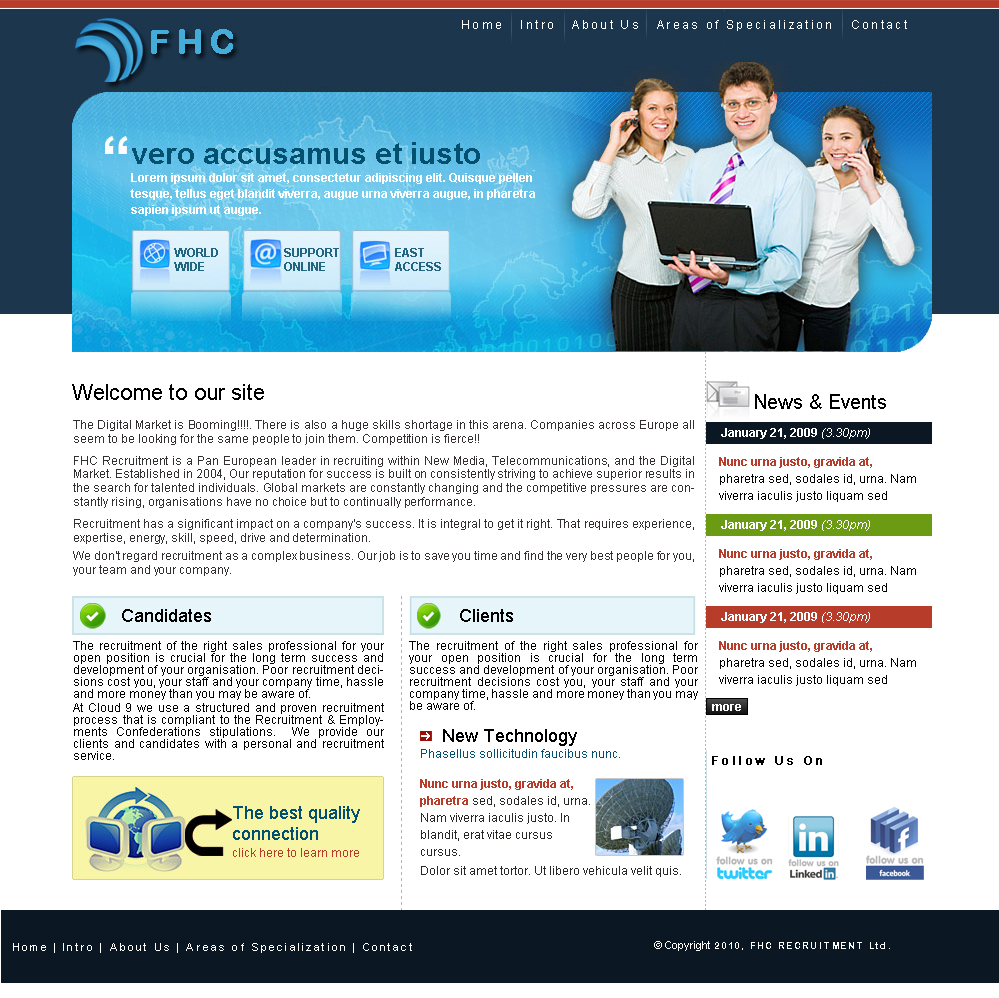 Diseño Web por Xtilez para FHC Recruitment | Diseño #127159