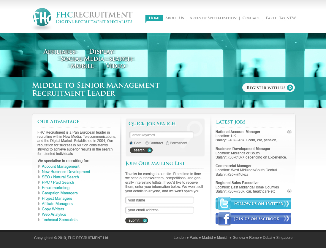 Web Design by Sky Ram for FHC Recruitment | Design #123020