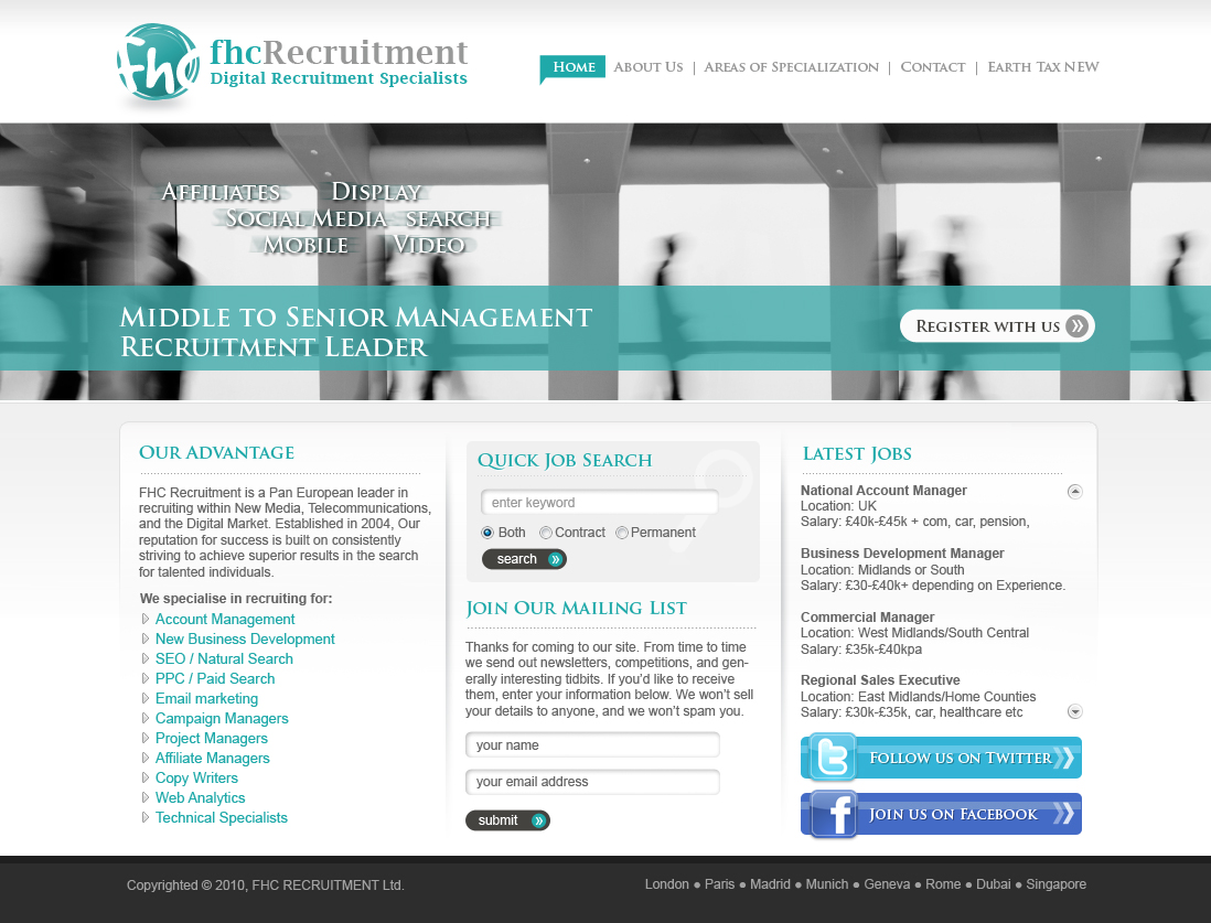 Web Design par Sky Ram pour FHC Recruitment | Design #123033
