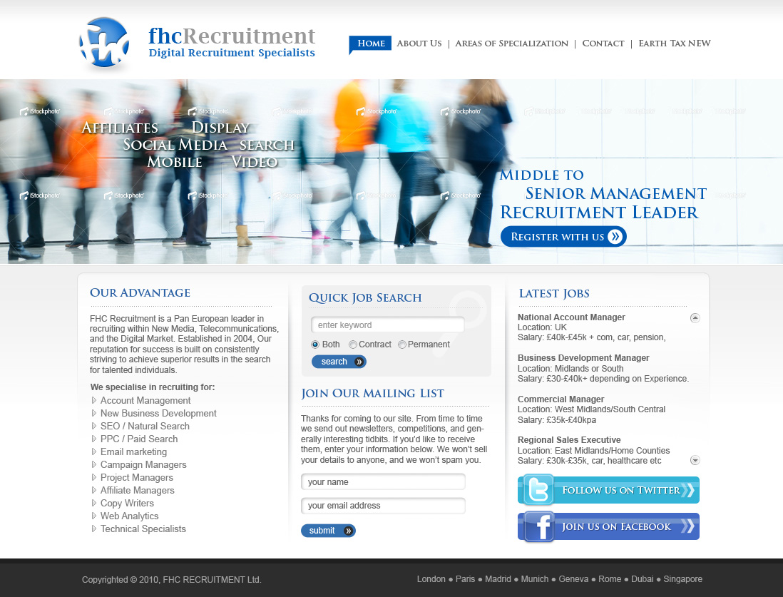Web Design by Sky Ram for FHC Recruitment | Design #125204