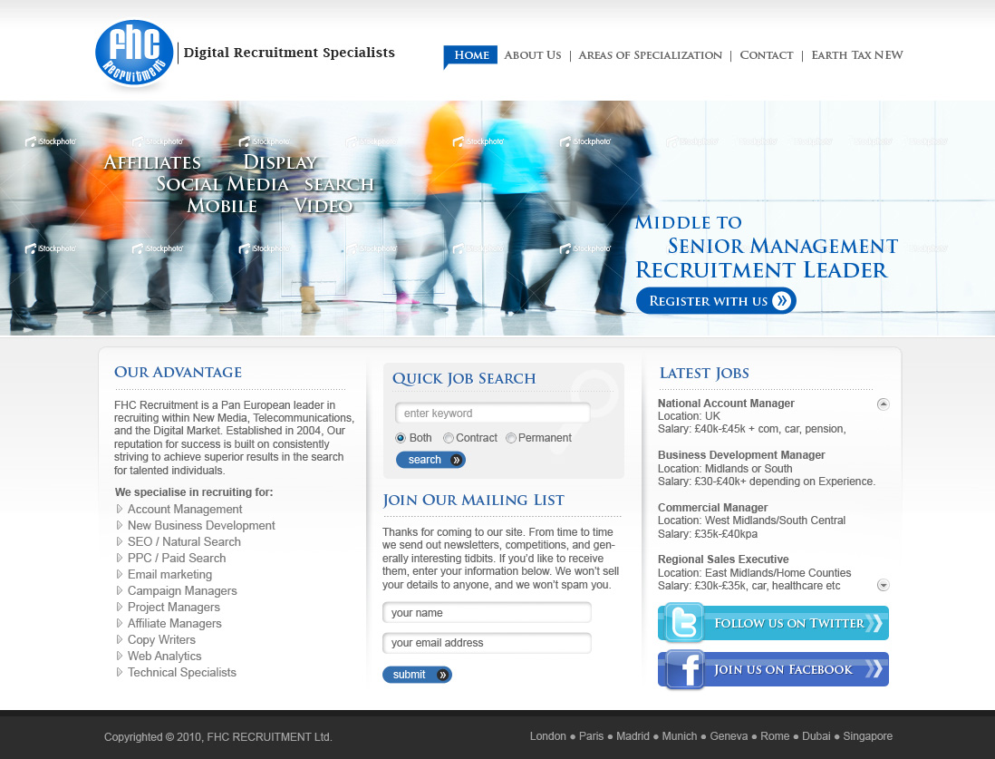 Web Design by Sky Ram for FHC Recruitment | Design #125245