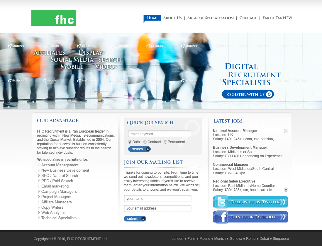 Web Design par Sky Ram pour FHC Recruitment | Design #253793