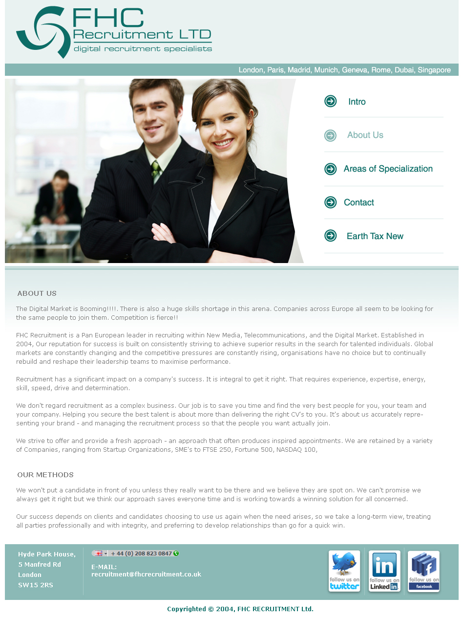 Web Design par Aldrin Bataluna pour FHC Recruitment | Design #120887