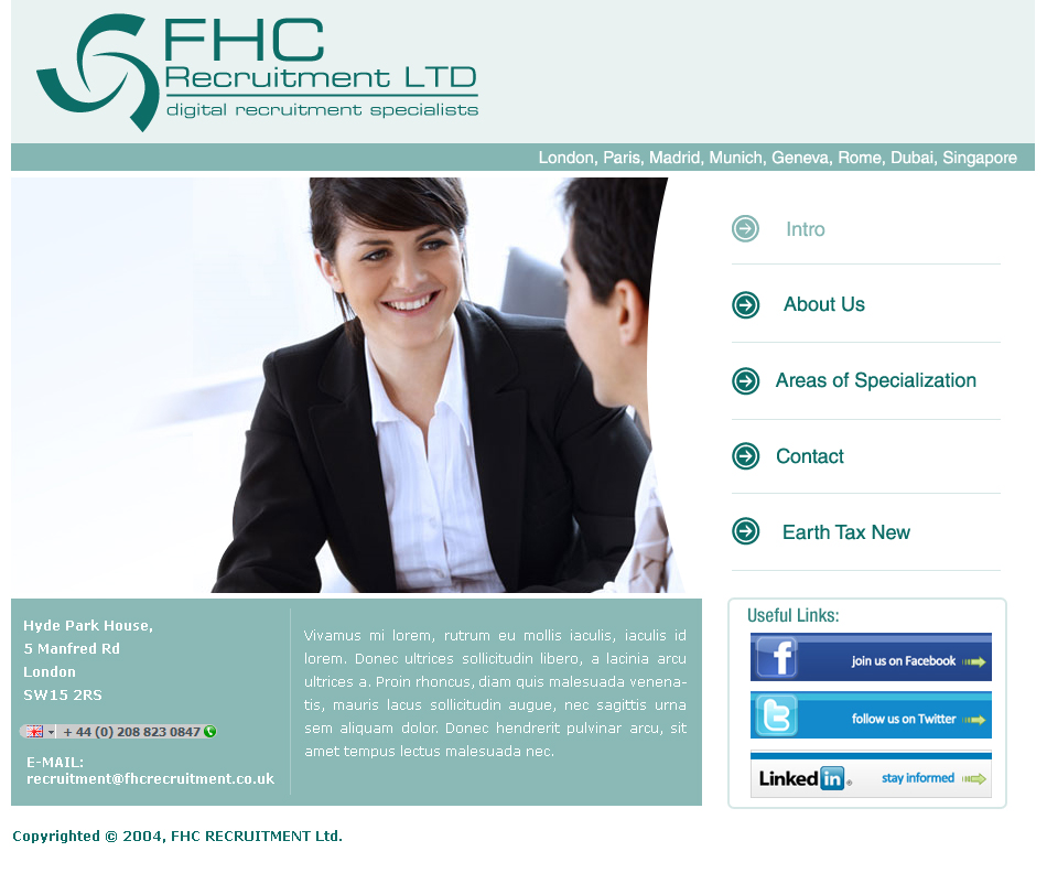 Web Design par Aldrin Bataluna pour FHC Recruitment | Design #120896