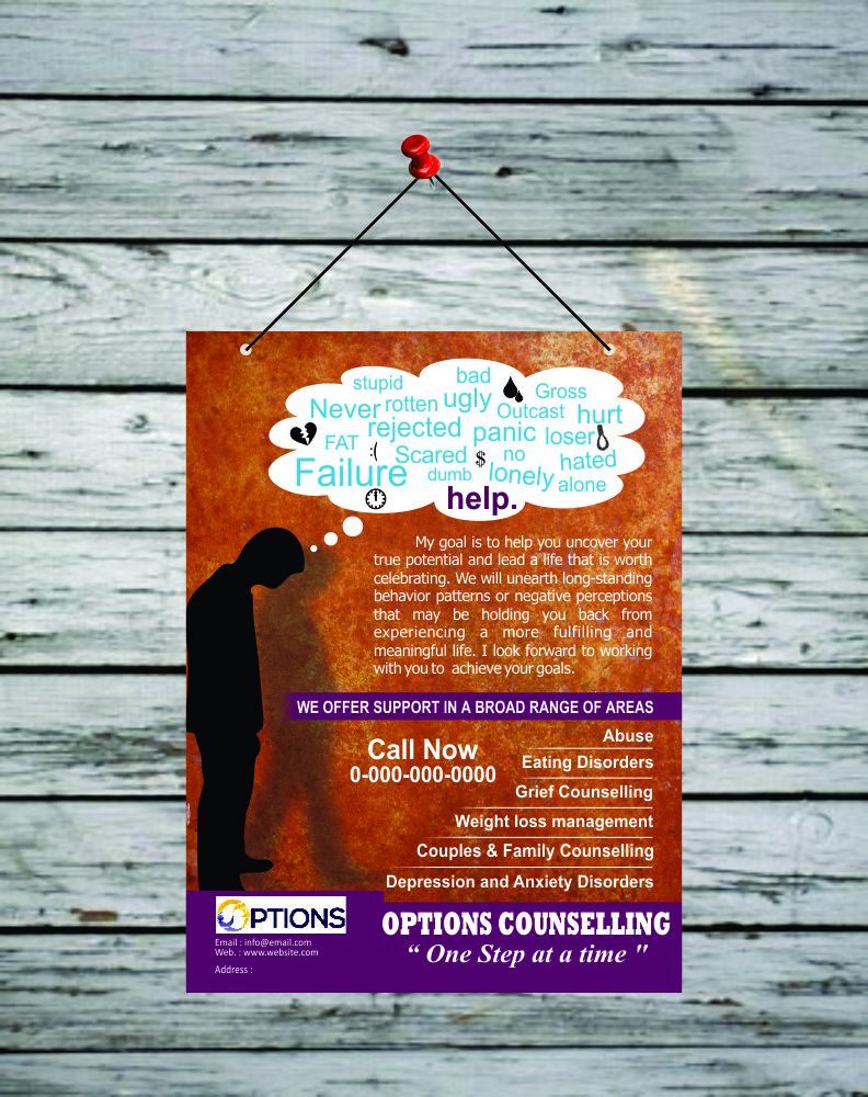 Poster Design by HollyBlue Studio for Options Counselling | Design #3791815
