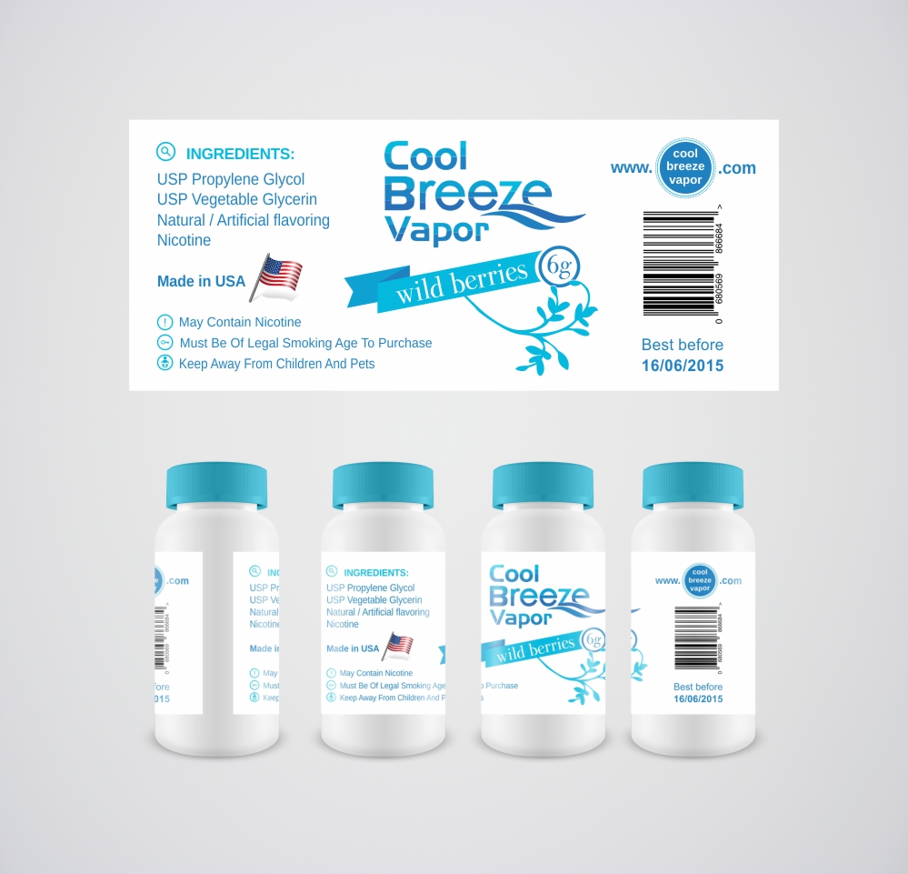 Label Design by sorana for cool breeze vapor | Design #3781183