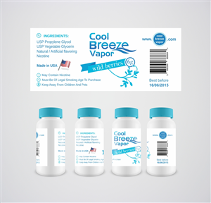Label Design by sorana for cool breeze vapor | Design: #3781183