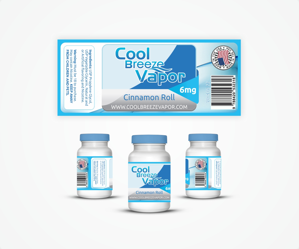 Label Design by Gintale for cool breeze vapor | Design #3784324