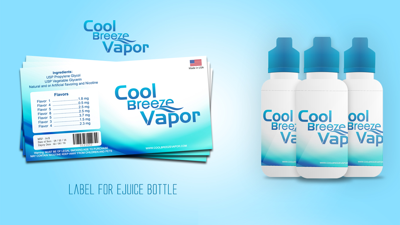 Label Design by fueldesignyard for cool breeze vapor | Design #3782013