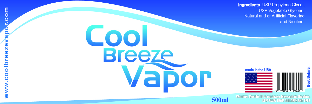 Design Étiquette par mylance24 pour cool breeze vapor | Design #3763022