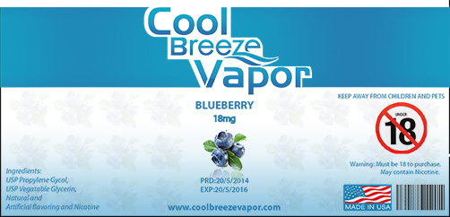 Etikett-Design von Michael Foley für cool breeze vapor | Design #3772423