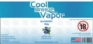 Label Design by Michael Foley for cool breeze vapor | Design: #3772423