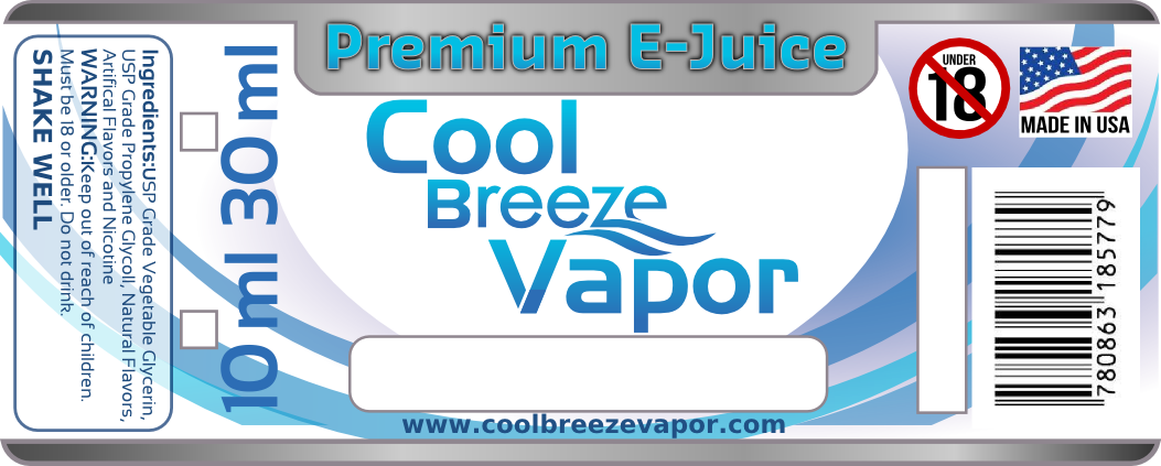 Label Design by Giovanni for cool breeze vapor | Design #3795083